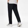Li Ning Sports Lifestyle Series Solid Color Straight Leg Knitted Sports Pants Men Bottoms Black AKLT749-2