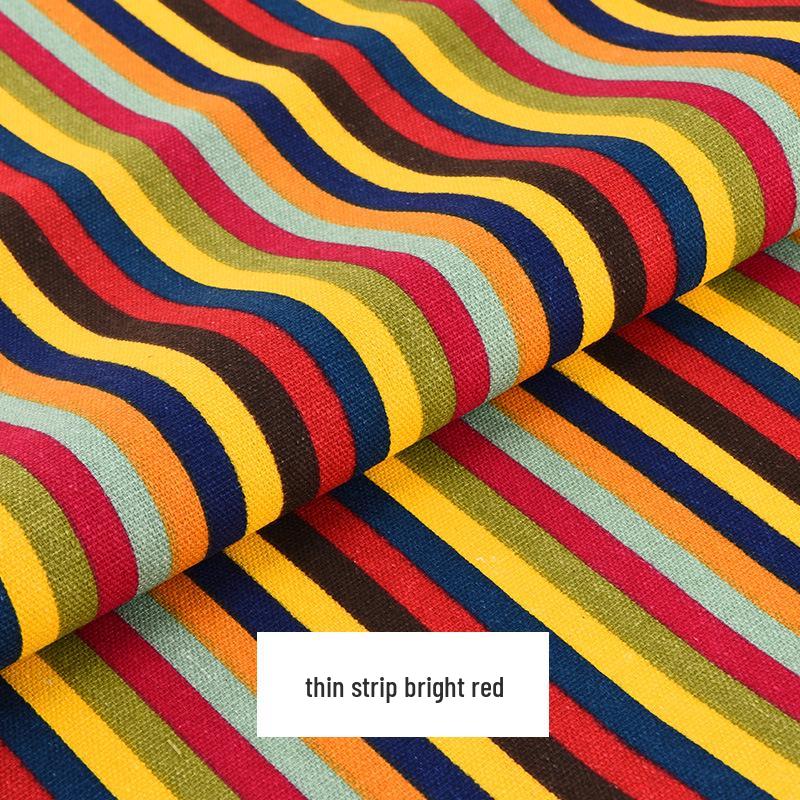Canvas Floral Cotton Fabric for Sofa, Tablecloth, Stripe Curtains, Pillows & Remnants Clearance