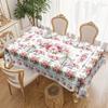 Pastoral Pink Flower Cloth Round Table Cloth, Vintage Lace + Floral Pattern, Household Table Cloth, Restaurant Decoration