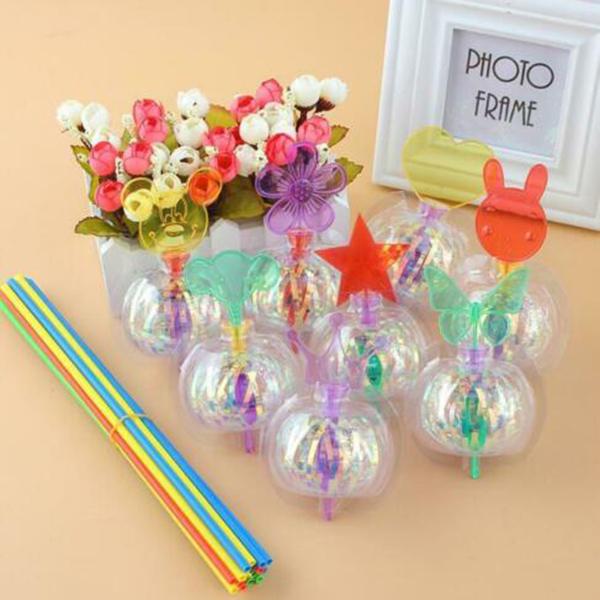 Variety Magic Flashing Bubble Wand Light-up Spin Rainbow Bubble Ball Toy For Kid