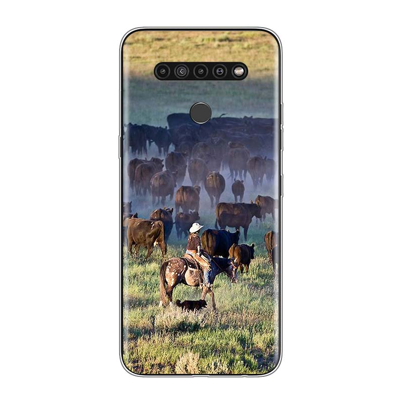 Cute Animal Cow For LG V60 V50S V50 G8X G8S G8 G7 ThinQ 5G K61 K51S K41S K30 K20 Q60 Q9 Soft Phone Case