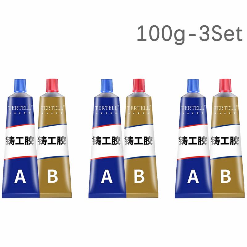 1-10Set Metal Repair Glue Quick-drying Casting Glue Industrial Repair Agent AB Glue Heat Resistance Cold Weld Adhesive