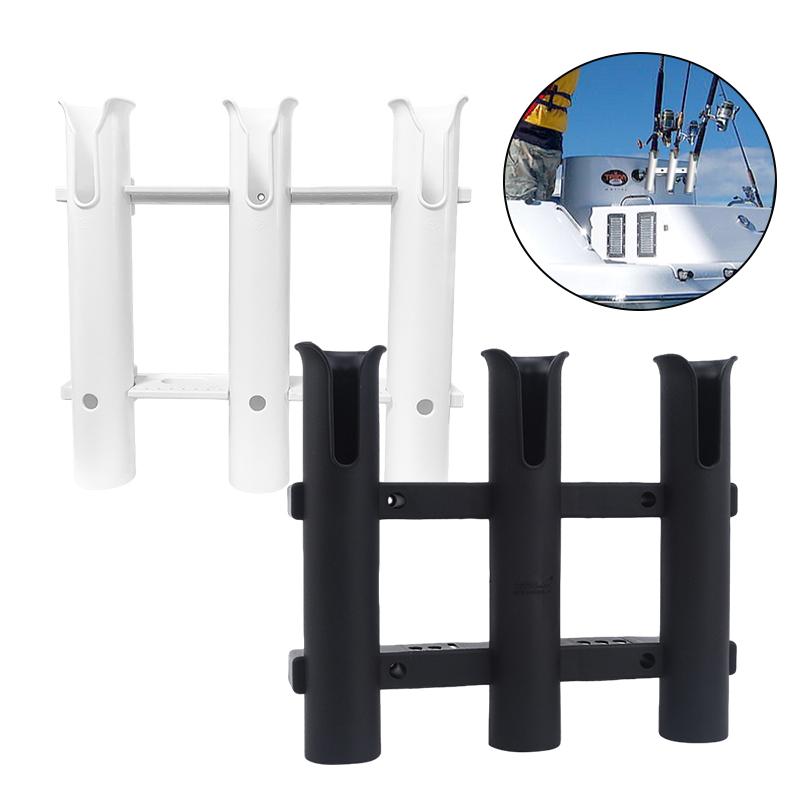 Aluminum Alloy Fishing Rod Holder, 3 Link Wall-Mounted Pod Rack For Marine Boat, Yacht, Camper, Rv, 3 Tube