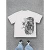 Men's Graphic Tee - Casual & Loose Dark Academia Short Sleeve T-Shirt Oversized Baggy Tops T-Shirt Black