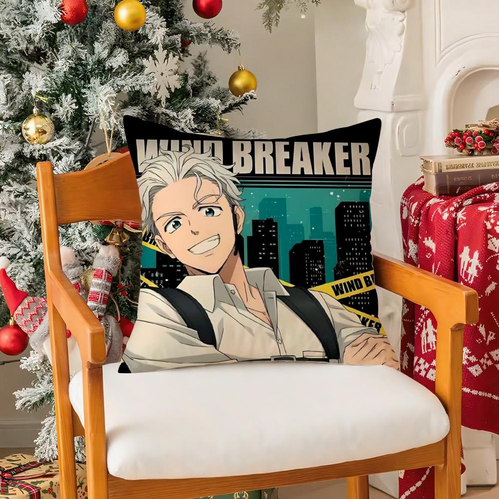 Comic Book Fan WWIND BREAKER Cool Pillow Case Silky Short Plush With Invisible Zipper Dustproof Sofa Cushion Cover