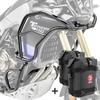 Set High Low Crankcase Guards + XL Panniers for Yamaha Tenere 700 19-24