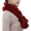 Women's Fur Scarf Rabbit Fur Apron Wavy Fur Scarf Winter Knitting Plush Scarf