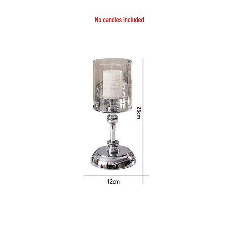 Nordic Luxury Glass Candle Holder: Romantic Retro Table Decoration for Candlelight Dinners