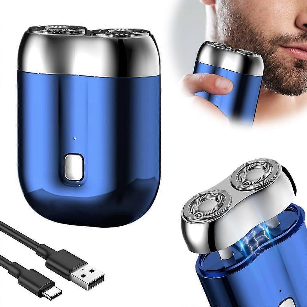 2026 Latest Model Mini Dual-Head Electric Shaver, 2026 New Upgrade Pocket Shaver USB Mini Shavers for Men, Washable Double Head Razor, Rec