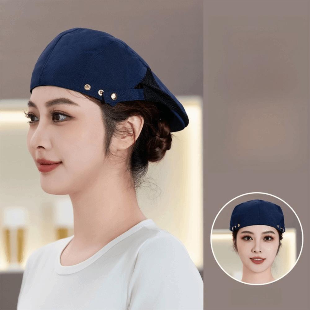 

Oil-resistant Beret Hat Comfortable Mesh Hat High Quality Service Cap Unisex темно-синього кольору