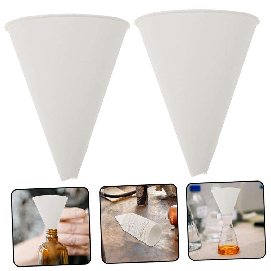 GLEAVI 30pcs Disposable Lot Kitchen Bottle Filling Funnel Kitchen Paper Funnel Disposable Funnel