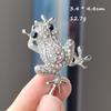 Fashion Green Crystal Frog Brooch Animal Brooches Pins For Women Dress Coat Accessories Jewelry Gift