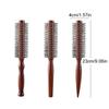 Anti-Static Wooden Handle Salon Styling Drying Tool Round Hairdressing Curling Massage Roller Comb For Real Hair Wigs Barber