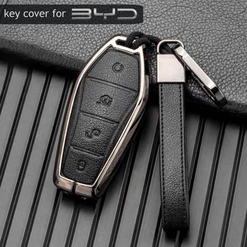 Schlüsseltasche Abdeckung für BYD Seal U Sealion 6 07 EV King Song Plus Champion Chazor Leder Metall Fernbedienung Halter Schlüsselanhänger Zubehör
