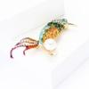 Exquisite High-End Alloy Enamel Bird Brooch Fashionable Versatile Women'S Suit Coat Corsage Jewelry Pin
