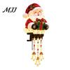 Reusable Holiday Entrance Decoration Lighted Christmas Railing Figurine, Cute Santa/Elk/Penguin/Gingerbread Cascading Lights Outdoor