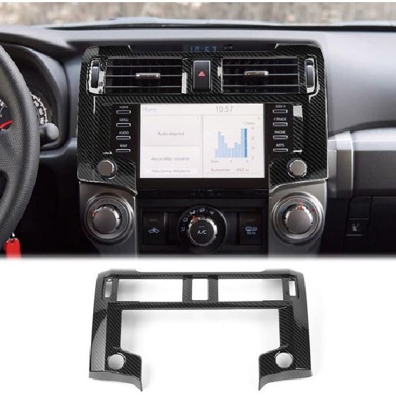 Carbon Fiber Central Navigation Dashboard Frame Cover Trim Bezel for 4Runner 20+
