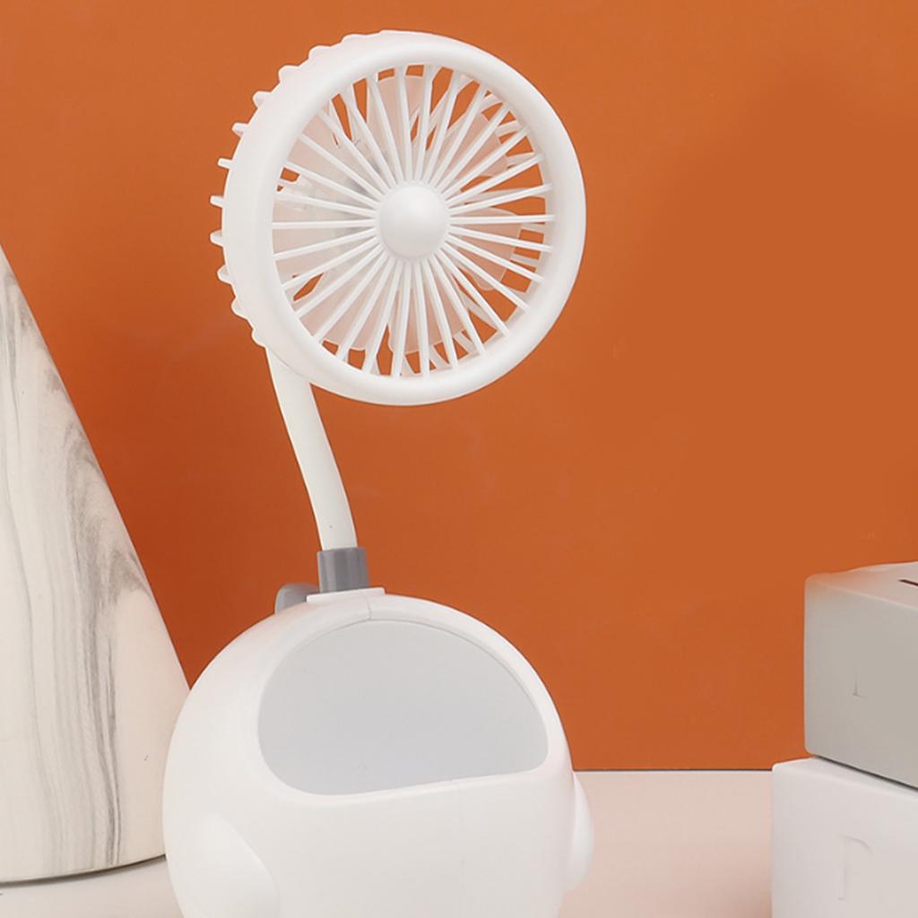 Schreibtischventilator Cartoon Dinosaurier Leise USB Wiederaufladbar Multifunktional Tragbar Stifthalter Schreibtischventilator