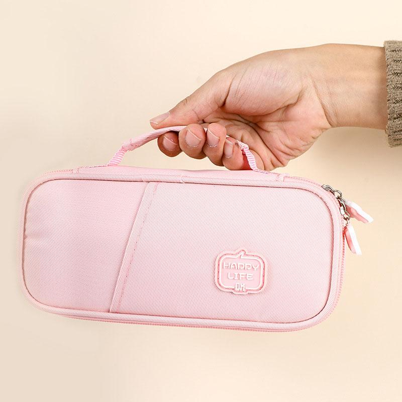 Durable Kawaii Stationery Large Capacity Canvas Pencil Case Good Selling School Supplies Customizable Size KOUZIO Brand Various