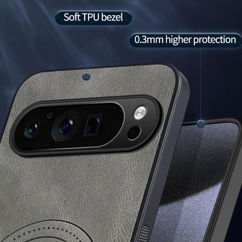 Pro Google Pixel 10 9 Pro XL Pro Magsafe Kožené Pouzdro na Telefon Pro GOOGLE Pixel 9 8 7 6 10 Pro Capa Magnetický Silikonový Kryt Nárazníku
