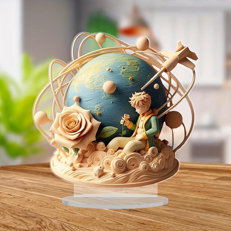 Creative Prince Capture Light Acrylic Desktop Decoration, Bedroom and Office Decoration Ornaments, Gifts for Male Friends