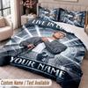 Custom Name Text 3Pcs Bedding Set Alex Warren Duvet Cover And Two Pillowcases