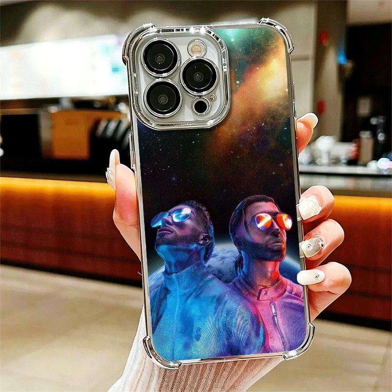 PNL QLF Rapper Singer Soft Phone Case For iPhone 15 16 17 Air 14 Pro Max 16E Plus 13 12 Mini Plating Anti-Fall Fundas
