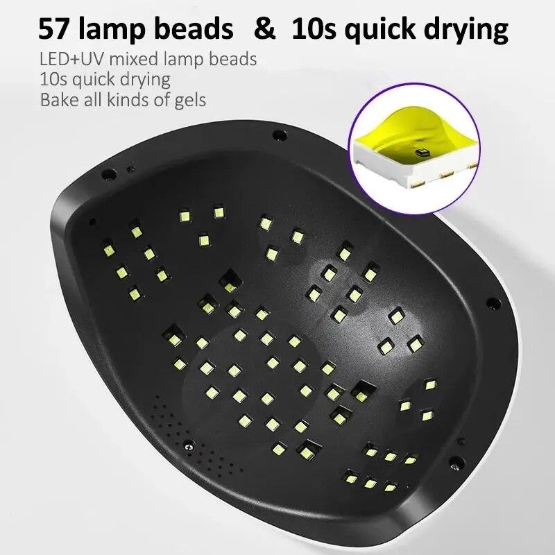 SUNX8 MAX 220W 57 LED Nail Dryer Uv Led Lamp for Uv Gel Polish Extension Poly Builder 4 Timers Tools Nail Polish Machine