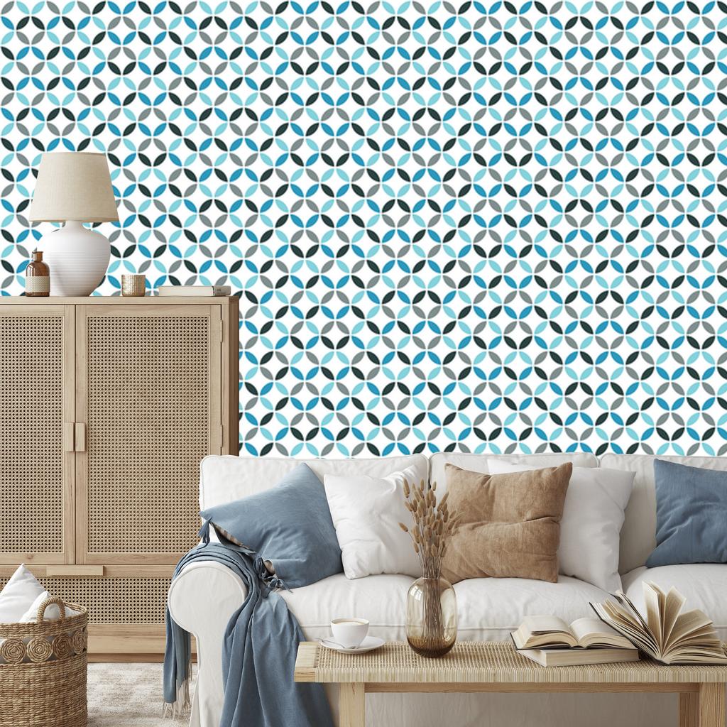 Geometric and retro wallpaper for living room and bedroom 50x1000