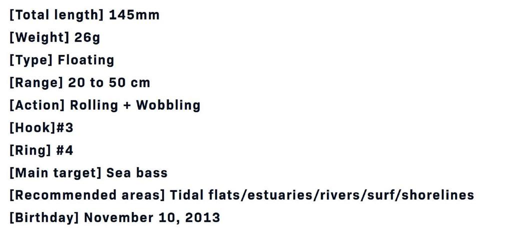 Ima Komomo SF 145 Floating Lure 105 (5913)