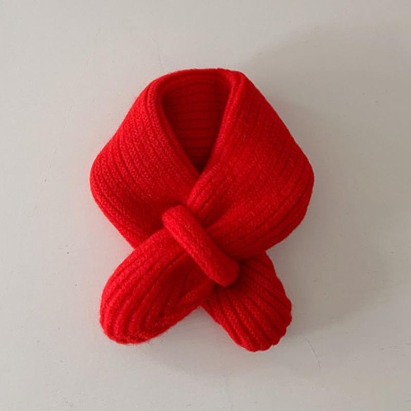 Stylish Children Wool Scarf Soft & Comfortable Kids Scarf Solid Color Scarf Knitted Scarf Perfect for Autumn & Winter