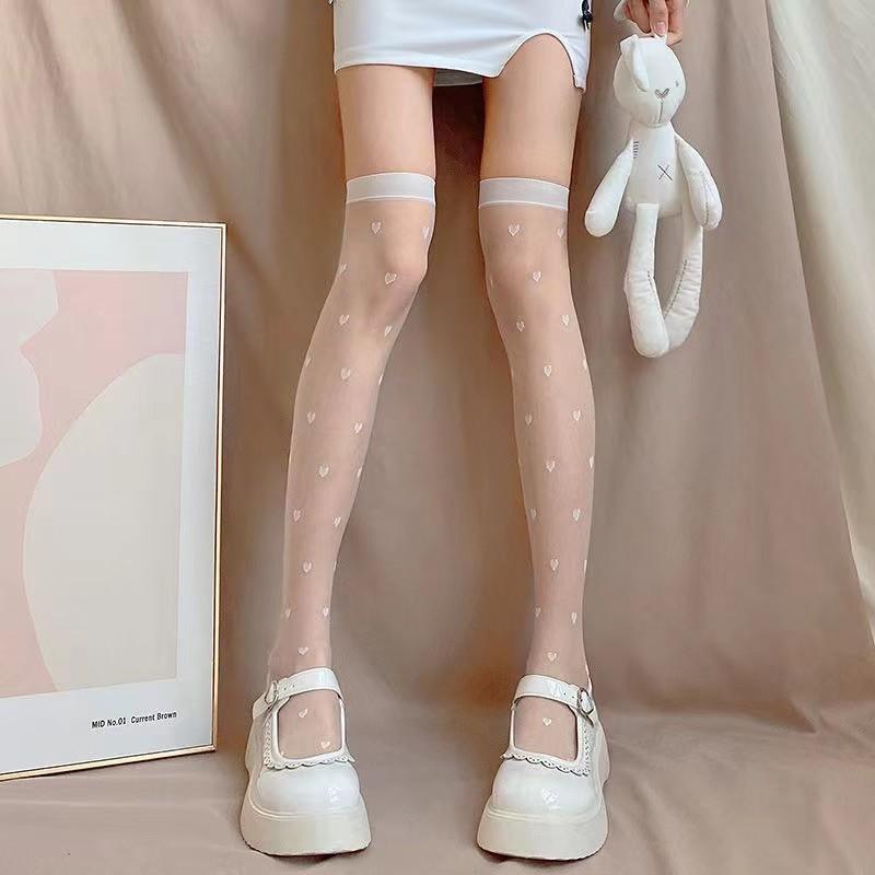3 Colors.Sexy Women's Tights Classic Dots Thigh High.Ladies Thin Over Knee Socks Transparent Vintage Dot Stockings Thighhighs