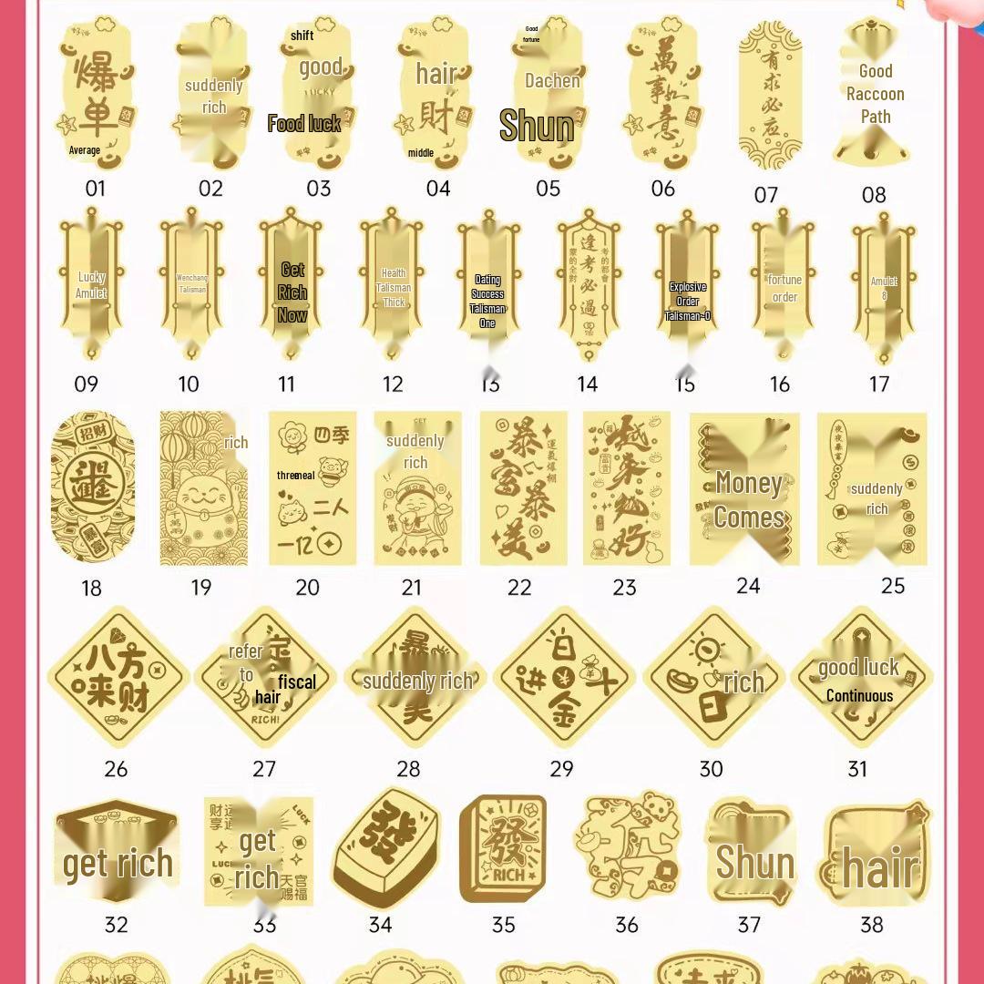 Gold Lucky Cat Phone Sticker: 999 Gold Wealth & Prosperity Charm with Creative Design