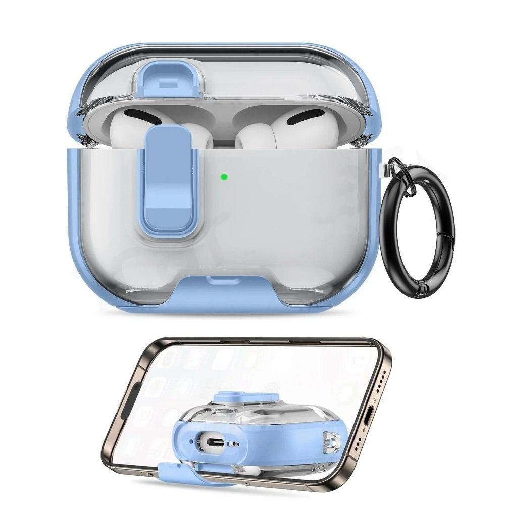 with Keychain Earphone Case Transparent Clear Shell for AirPods Pro 3 Headphone Accessories