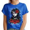 Day Of The Dead Sugar Skull TShirt Gothic Style Black Dress With Roses DT2382