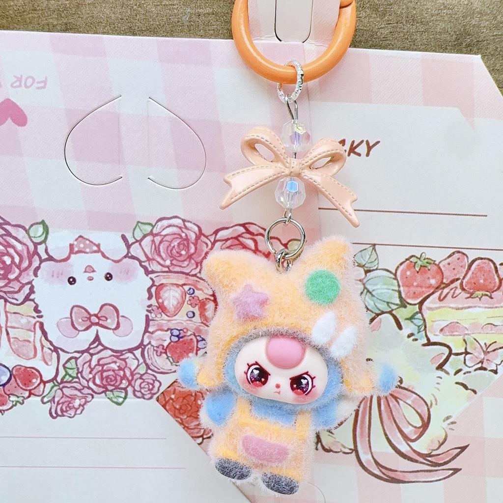 Dopamine Beanie Cartoon Keychain: Trendy Pendant for Kids and Adults