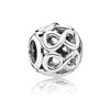 Neue durchbrochene Blätter Blume Unendlichkeit Liebe Herzen Charme Perlen passen Original-Mode-Armband DIY Schmuck für Frauen