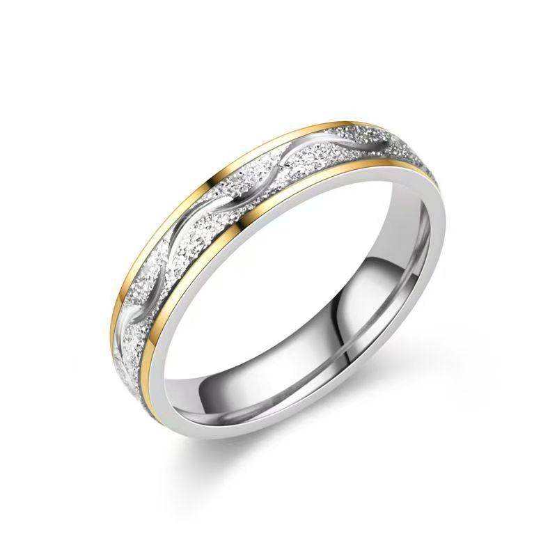 High-End Colorfast Stainless Steel Couple Rings - Luxurious and Niche Design