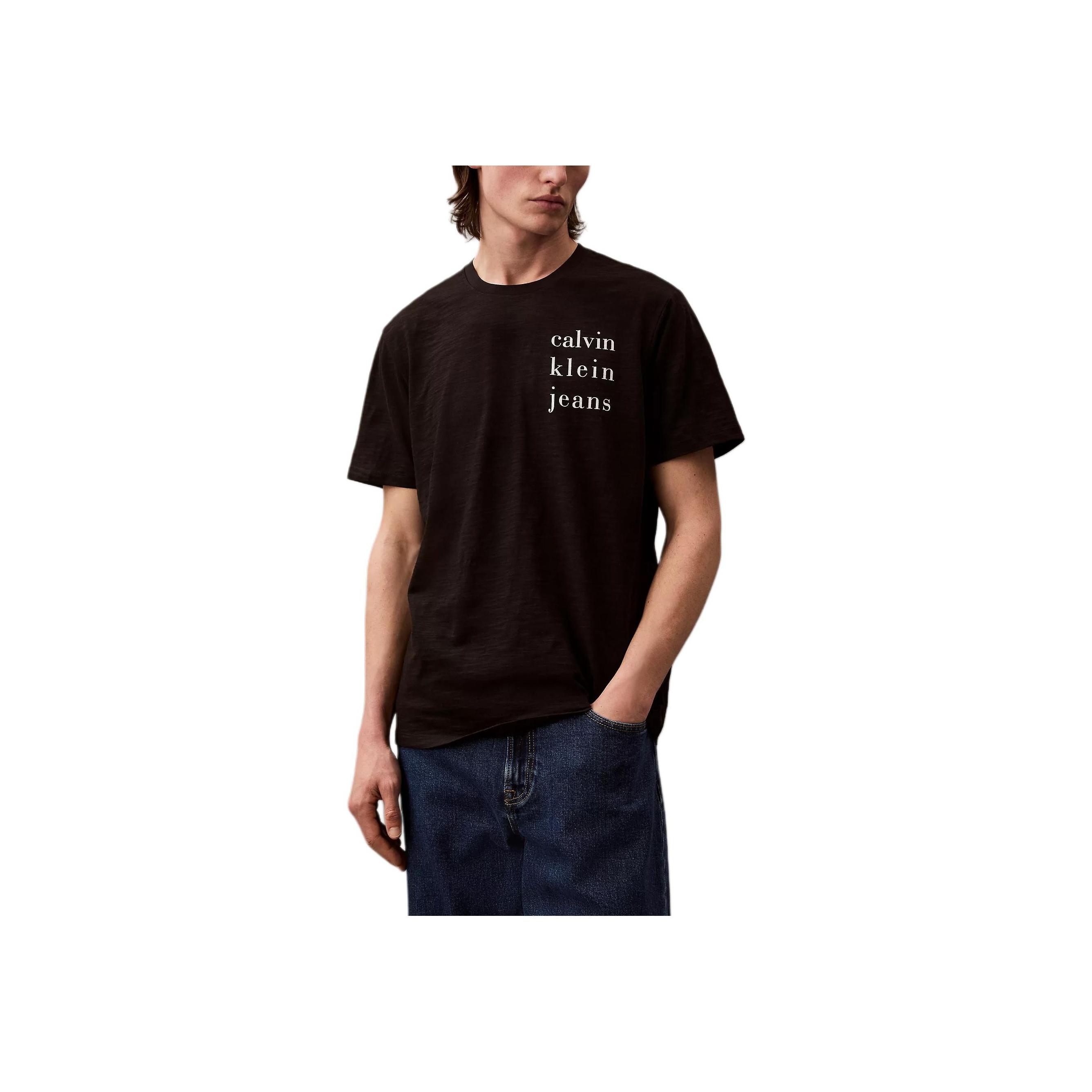 

Calvin Klein Soft Breathable Crew Neck Casual Short Sleeve T-Shirt Men Tops Black 4RB823G-001 L