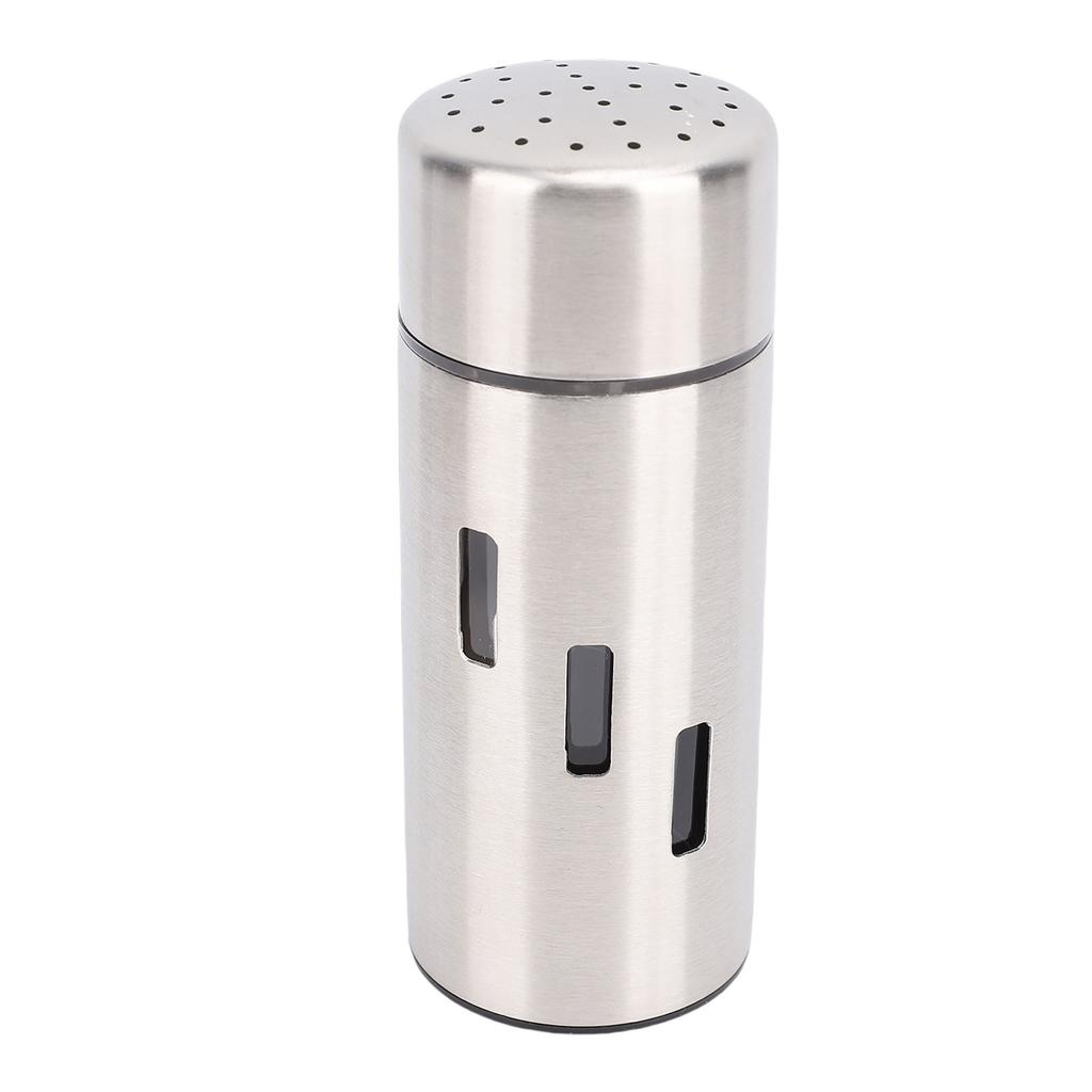 Kitchen Seasoning Can Multifunctional 304 Stainless Steel Seasoning Shaker Condiment Canister with Lid for Salt Sugar