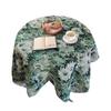 Monet Garden Vintage Oil Painting Jacquard Cotton Linen Tablecloth High-End Tv Cabinet Cover Towel Home Table Mat