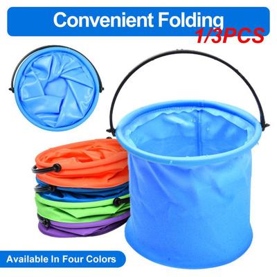 1/3PCS Retractable Bucket For Fishing Folding Collapsible Bucket Wash Outdoor Fishing Square Barrel Bathroom Kitchen Folding