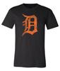 Detroit Tigers D Logo Distressed Vintage Logo T-Shirt 6 Sizes S-6XL!!