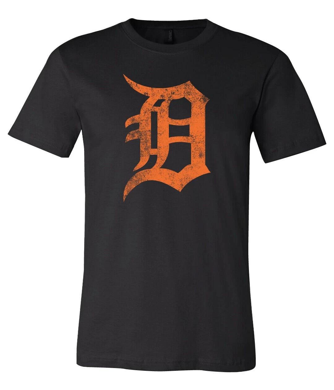 Detroit Tigers D Logo Distressed Vintage logo T-Shirt 6 Sizes S-6XL!! 3XL