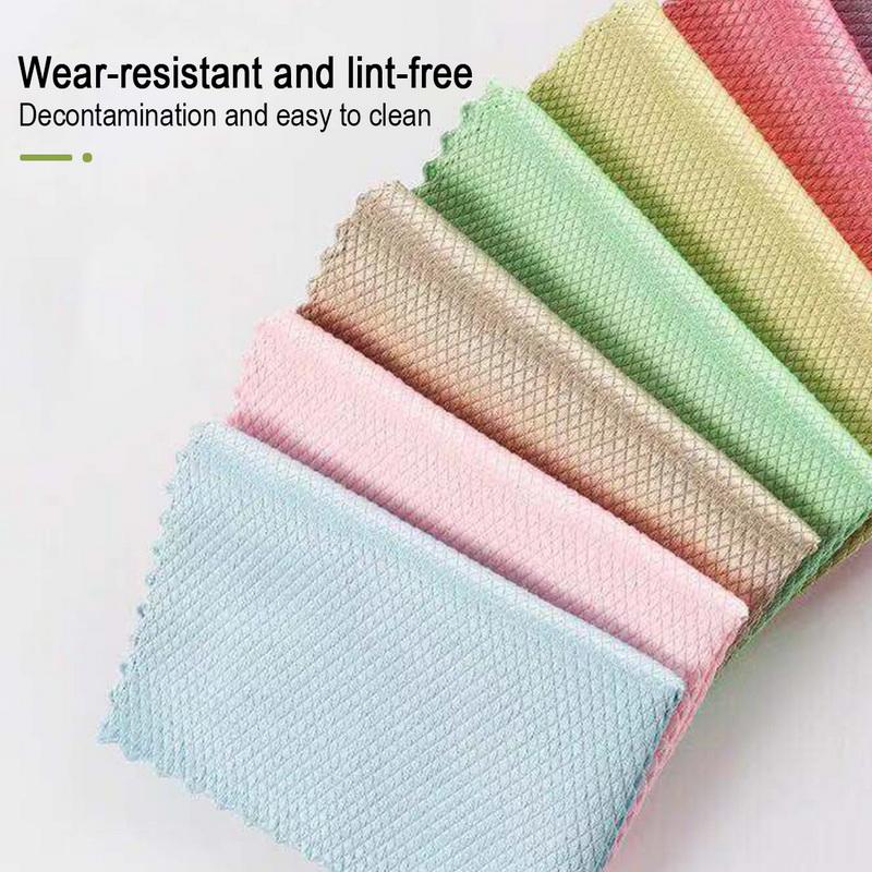 5/10pcs Special Fish Scale Wipes For Glass Cleaning Housework Cleaning Cloth