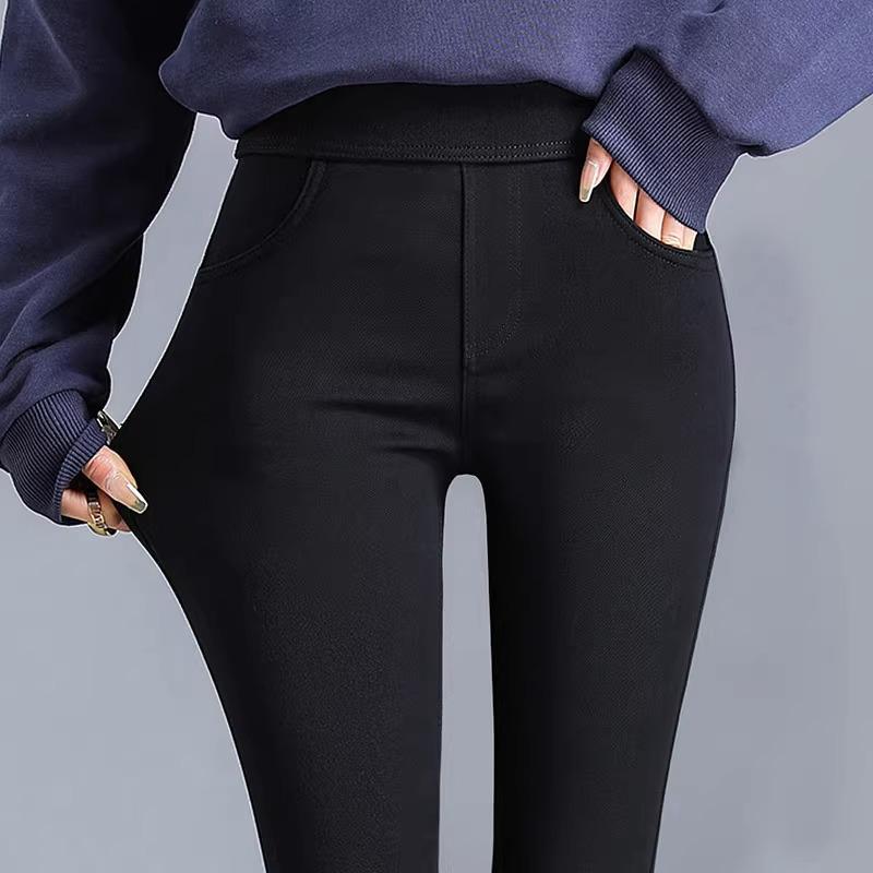 

Women’s Plus Size High Waist Thermal Leggings - Slimming, Butt Lifting, Warm Sports Pants for Spring/Autumn/Winter L [Fits 100-115 kg]