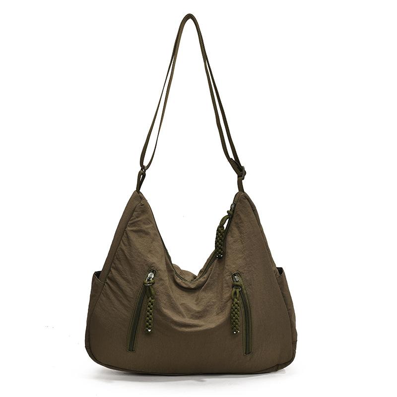 Nylon Messenger Bag Female Student Class Messenger Bag Large Capacity Commuter Waterproof Cloth Bag Simple Versatile Shoulder