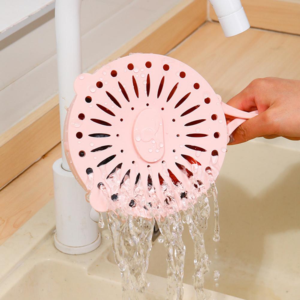 Multipurpose Fruit Drain Basket Foldable Handle Fruit Washing Bowl With Fine Holes 2 In 1 Fruit Washing Bowl Kitchen Accessories