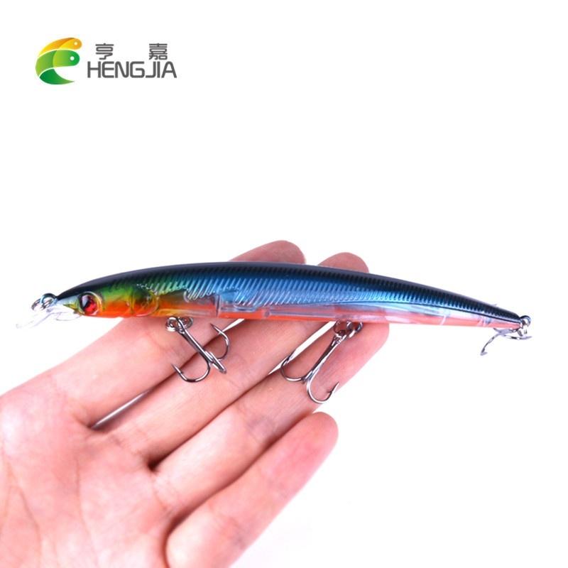 HENGJIA 8ks Nástraha Minnow s 3D očima Háček Bionická Nástraha na Štiku Okouna Rybářský Nástroj