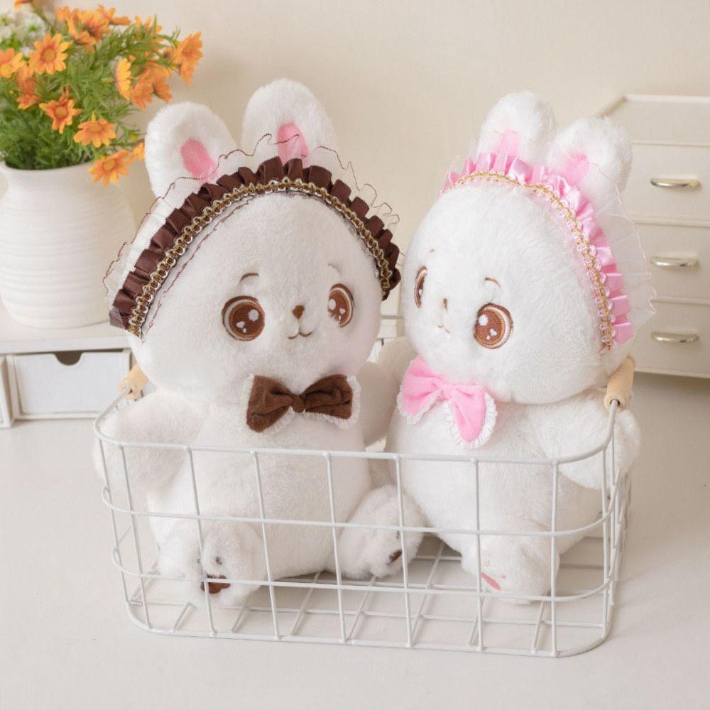 

Interactive Lolita Rabbit Plush Toy PP Cotton Stuffed Animal Fun Doll Home Decor коричневий
